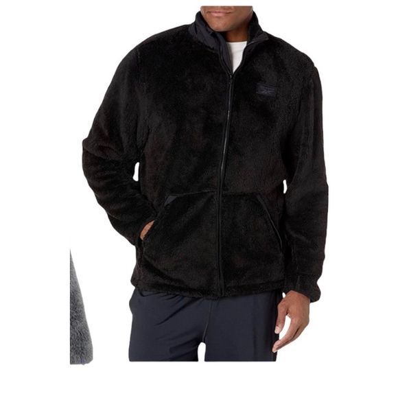Reebok Zipper Sherpa Jacker -Black Men’s Size Large - Picture 1 of 11